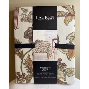 Lauren Ralph Lauren Fall Leaves Multicolor 60"x120" Tablecloth NEW